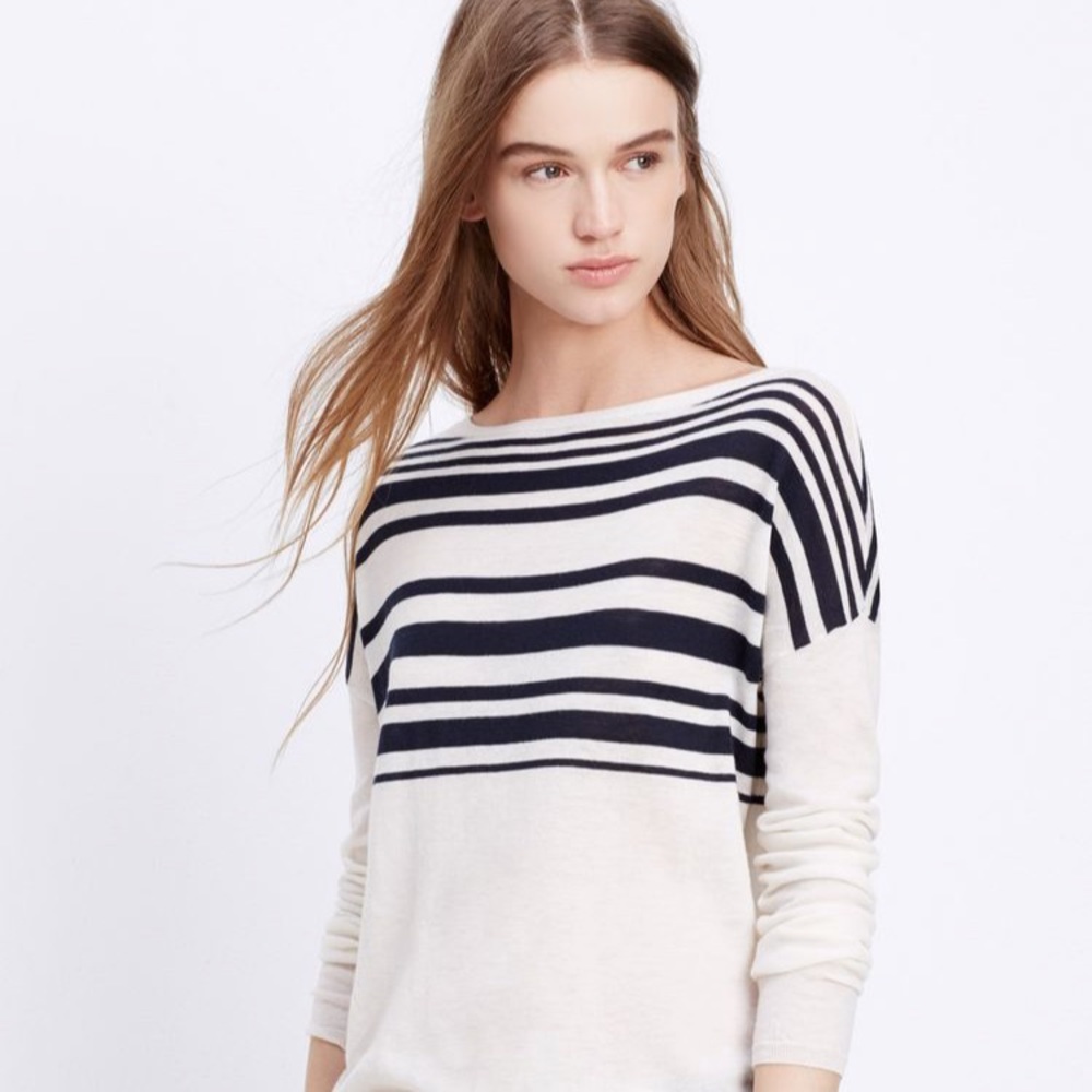 Vince Variegated Stripe Cashmere Sweater